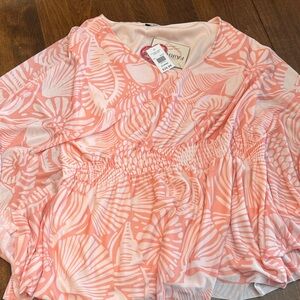 Fair hope Women's Pink Patterned Blouse NWT
